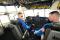 Maj. Drew Hess and Maj. Brendan Burks go over the pre-flight checklist prior to the last JATO launch. Hess has now rejoined the active duty Marine fleet flying KC-130Js and Burks is the lead Fat Albert pilot for the 2010 show season.