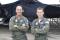 No. 6 Squadron Commanding Officer, Wing Commander Michael (Micka) Gray (left) and Flight Lieutenant Andrew Kloden stand proud in front of their F-111 before the aircraft's final flight.