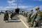 US Army paratroopers from the 82nd Airborne Division's 2nd Battalion, 505th Parachute Infantry Regiment prepare to jump from a C-130 during an exercise in May 2014 in support of Allied Forge 2014, near Solanzara AB in Corsica, France.