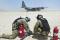 Members from the 81st Expeditionary Rescue Squadron prepare fuel hoses from an HC-130 Combat King as part of a forward arming and refuel point exercise at Grand Bara, Djibouti, on 12 March 2015. Providing a FARP allowed several smaller airframes to refuel with engines still running, enabling the aircraft to fly missions almost non-stop.